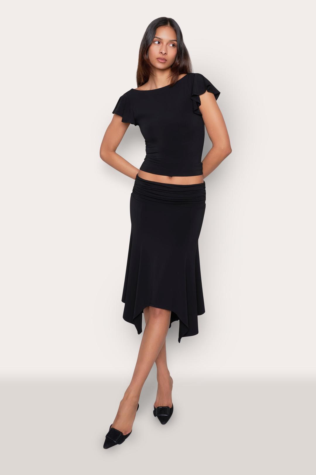 Soffiano Skirt - Black / XXS