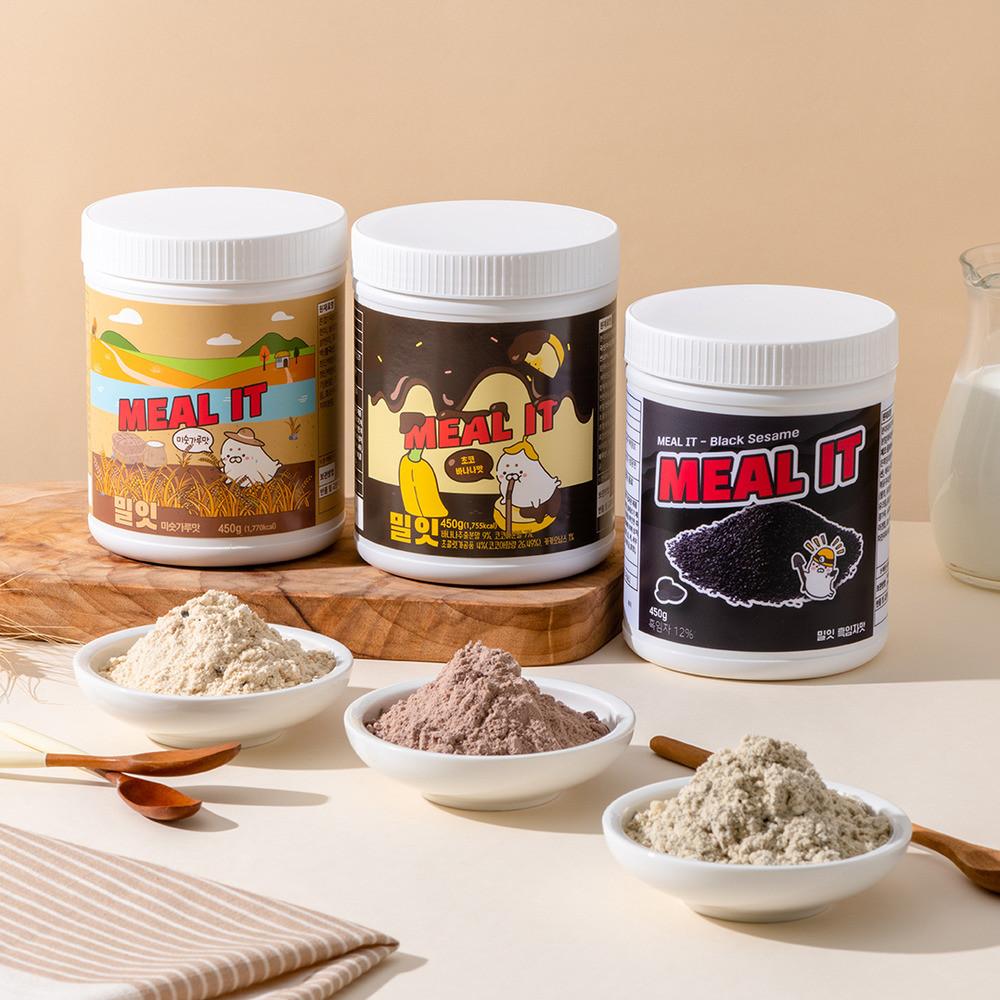 [밀잇] 식물성 단백질쉐이크 맛있는 한끼식사 아침대용 다이어트 미숫가루맛 450g [원산지:상세설명에 표시]