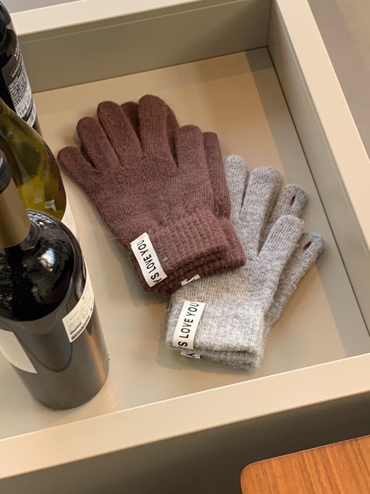 [바이베이지] 러브유 여성 겨울 니트 장갑