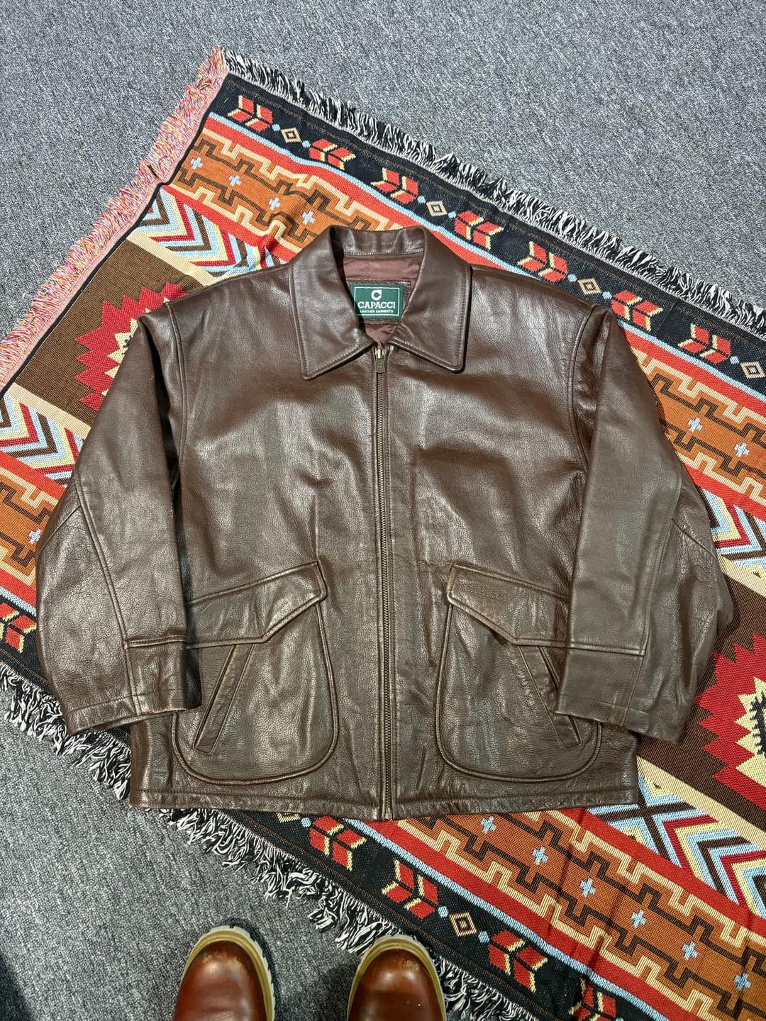 CAPACCI 빈티지 카우하이드 소가죽 레더자켓 | 후루츠패밀리