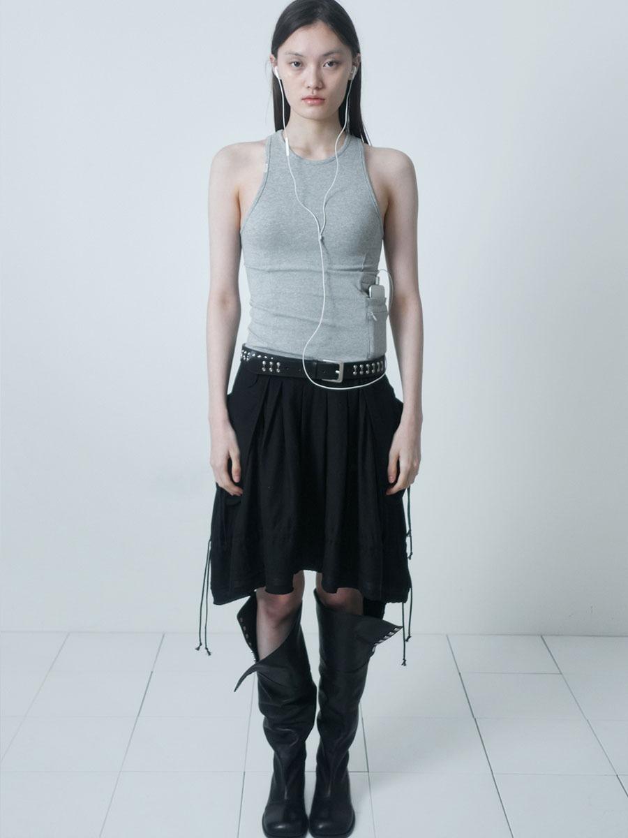 [CERRIC] PUMKIN POCKET SKIRT - BLACK