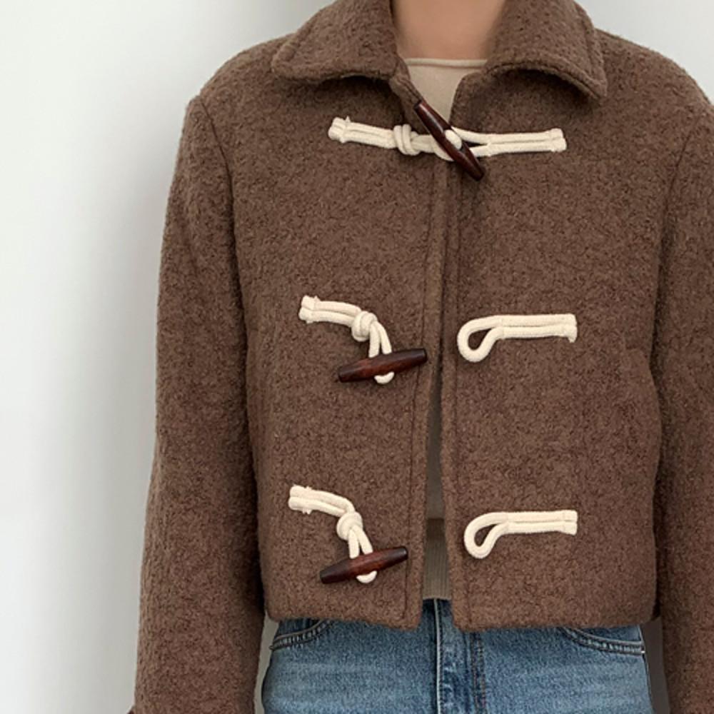 (5% 할인) 더플 떡볶이 숏 크롭 겨울 코트