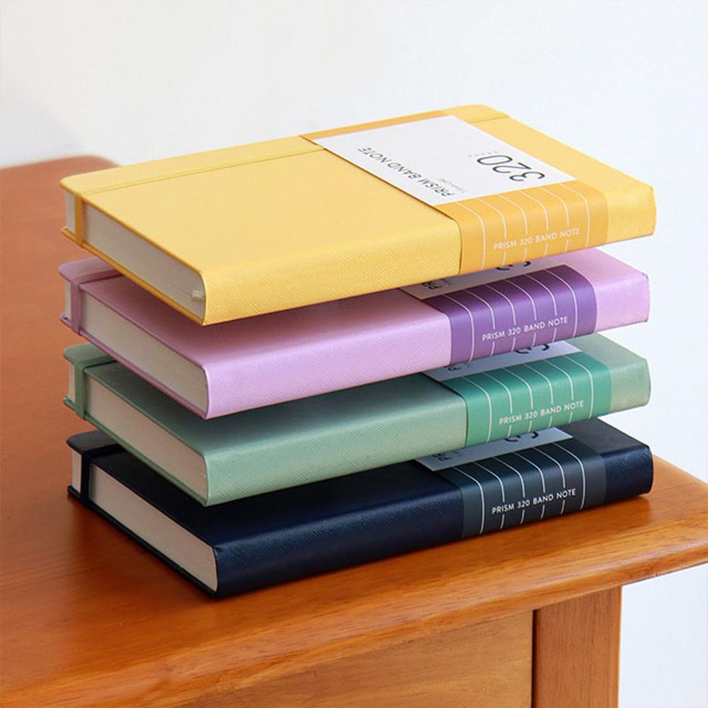 인디고 프리즘 320 라인 밴드 노트 (A5) 두꺼운노트 연습장 업무일지 필사정리 레시피북