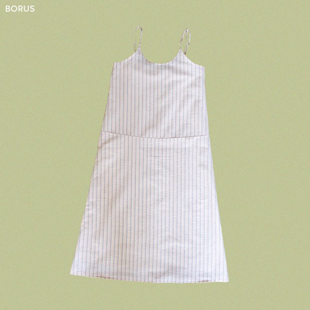 「borus」 [Italy fabric] stripe sleeveless one piece