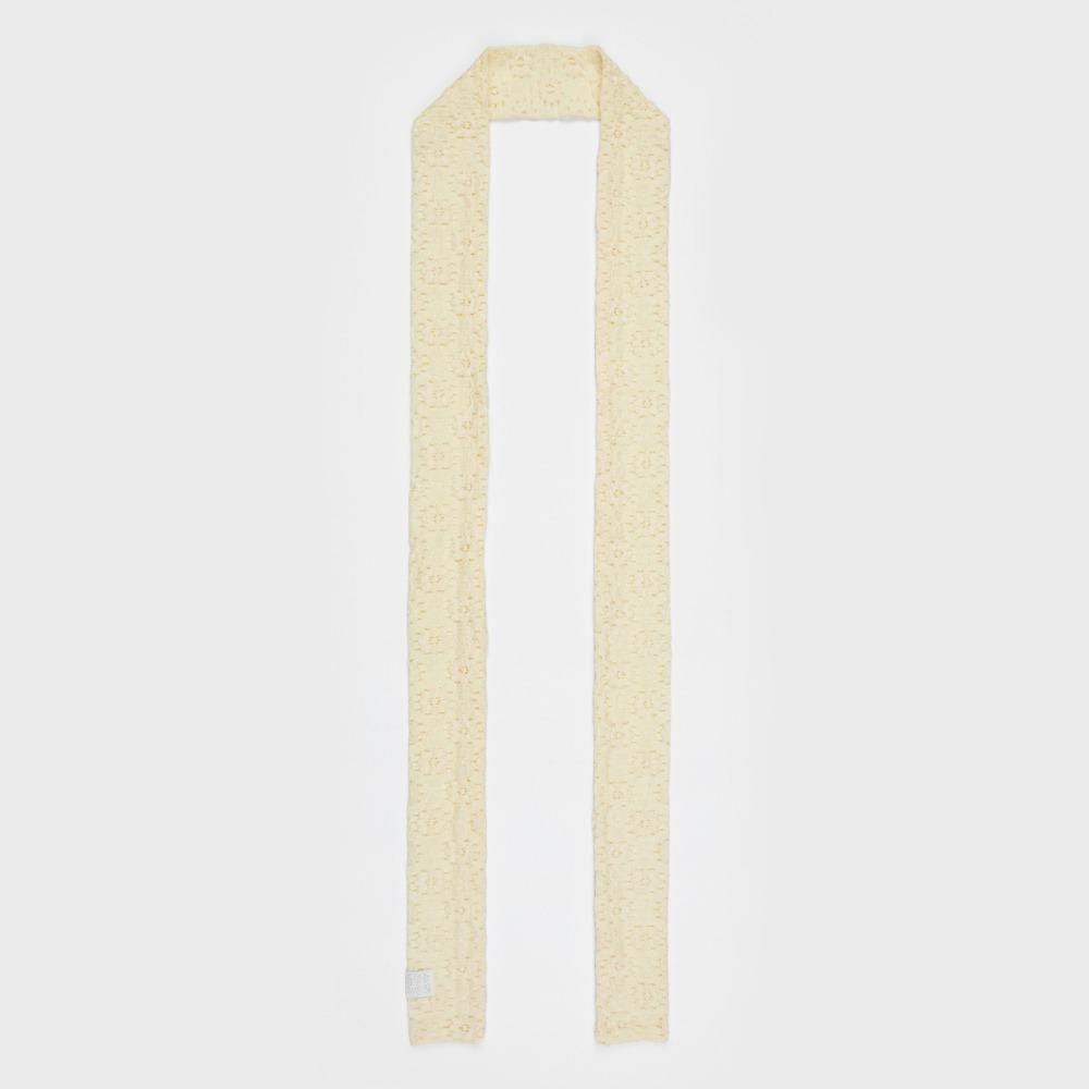 FLORAL LACE LONG SCARF (VANILLA)