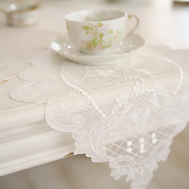 피오레 앤틱 레이스매트 자수 홈카페 빈티지 티매트