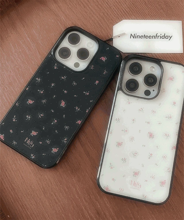 미니 리본 플라워 맥세이프 에포글라스 케이스