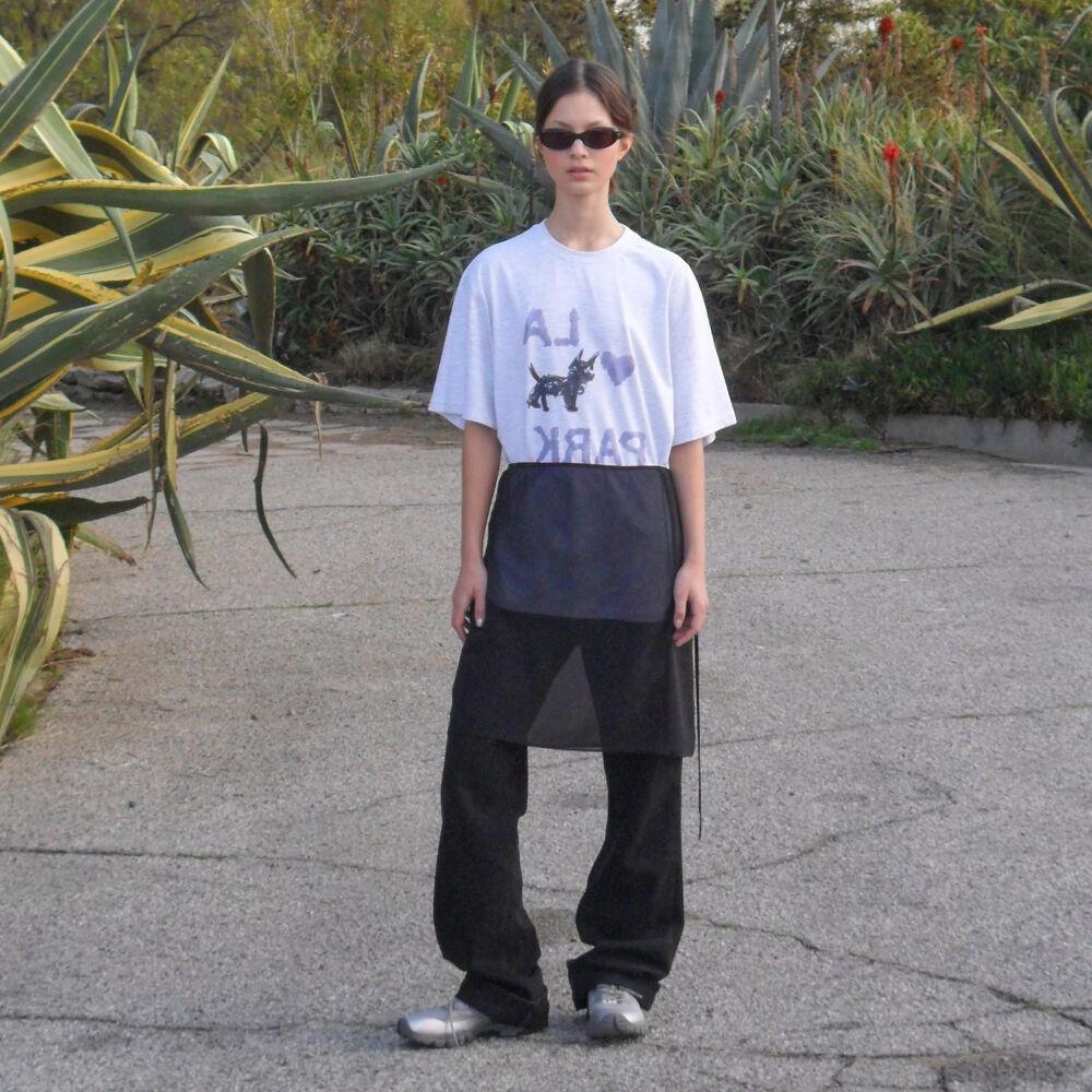 LOVE PARK T-SHIRT_LIGHT MELANGE GREY_LC241_TS14LG