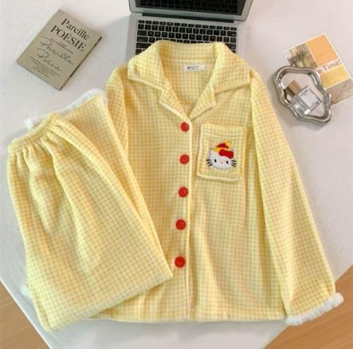 크리스마스 키티 요정 파자마 도톰 수면 잠옷