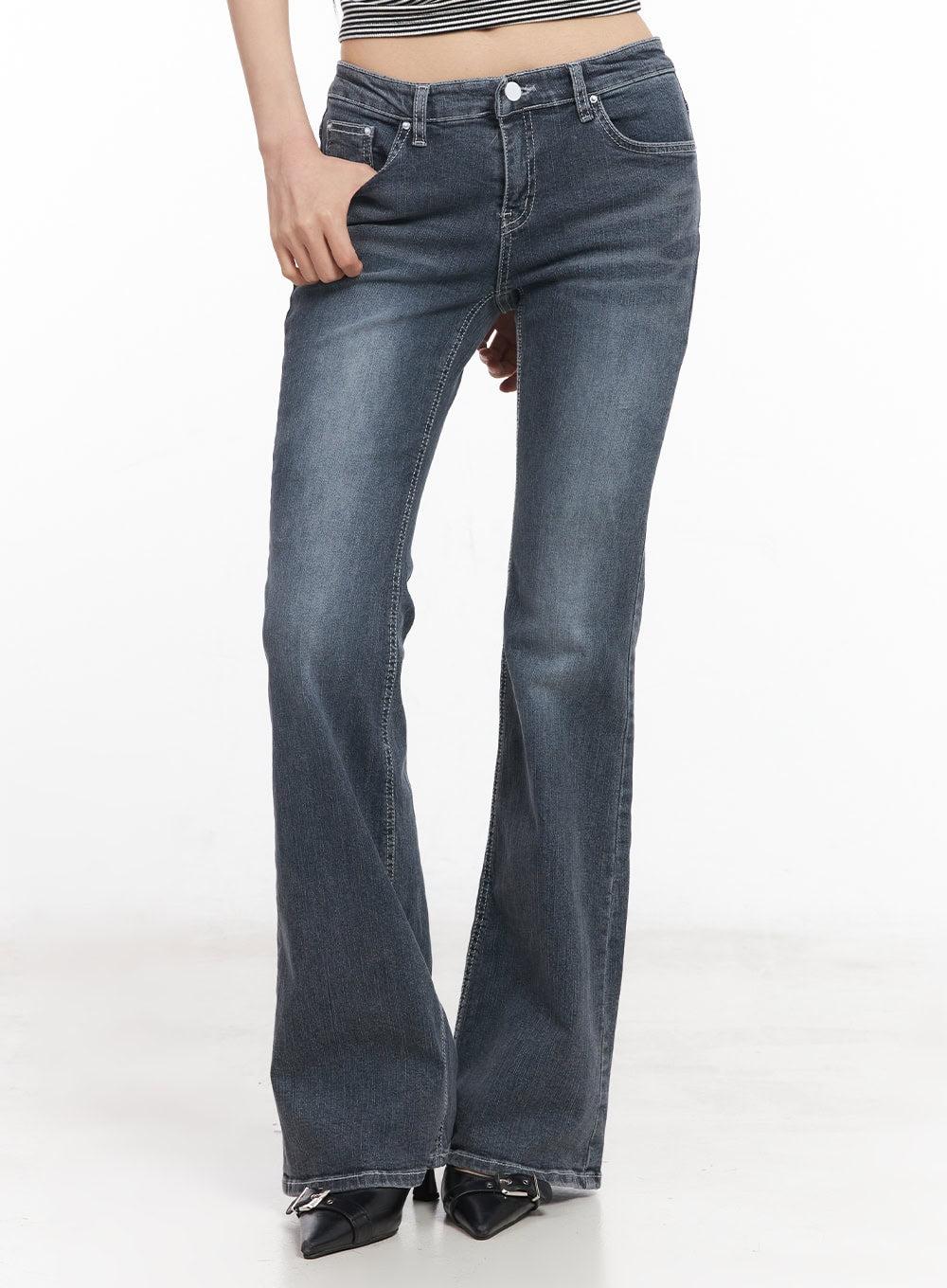 Nadeline Slim Bootcut Jeans CY528 - Dark gray / S