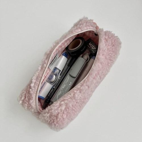 Argent square pencil case - Fur pink