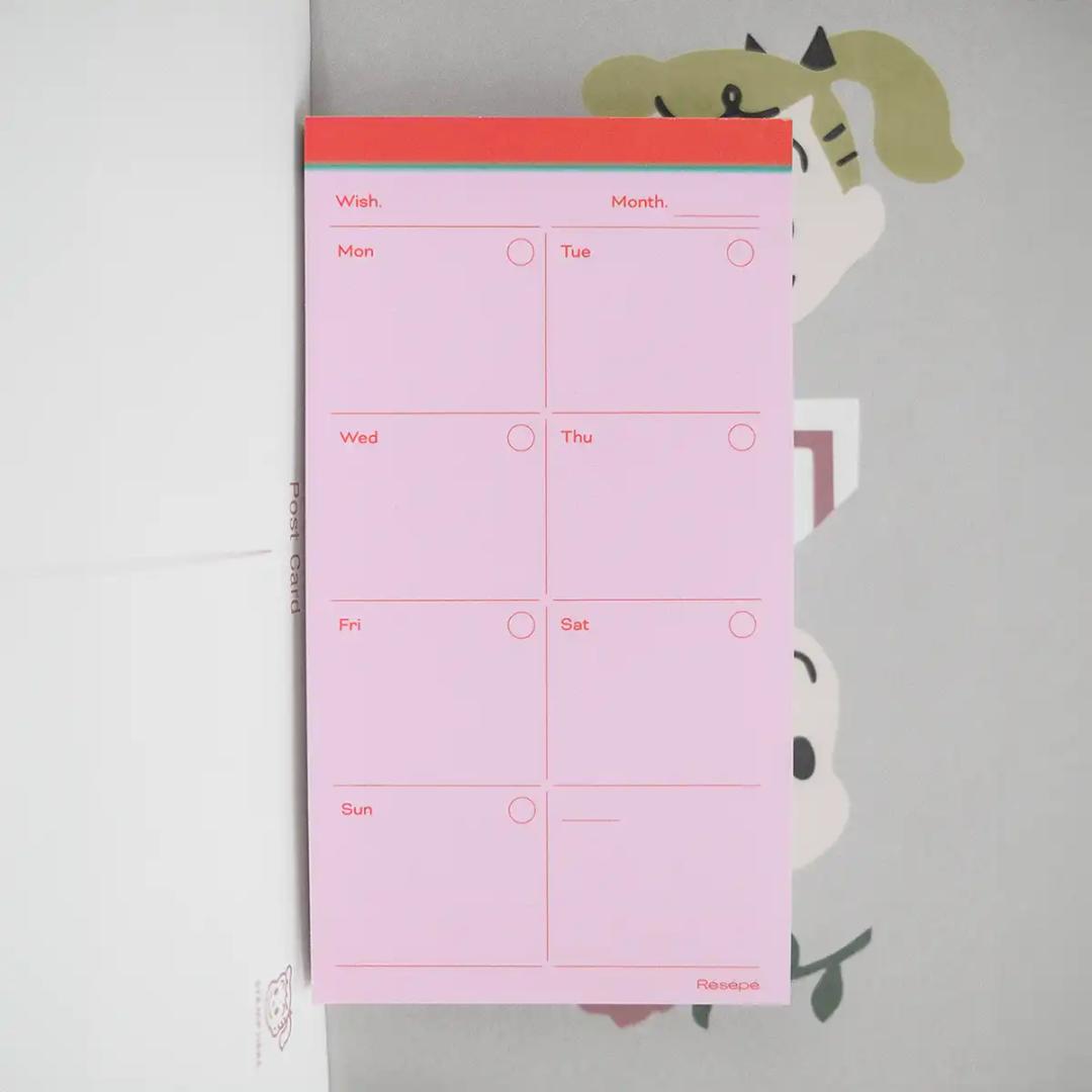 Weekly Schedule Memopad