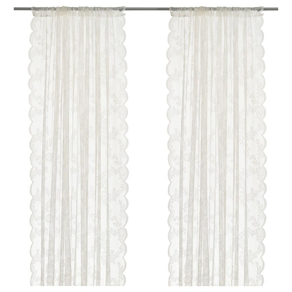 이케아 ALVINE SPETS 레이스커튼 145x250cm