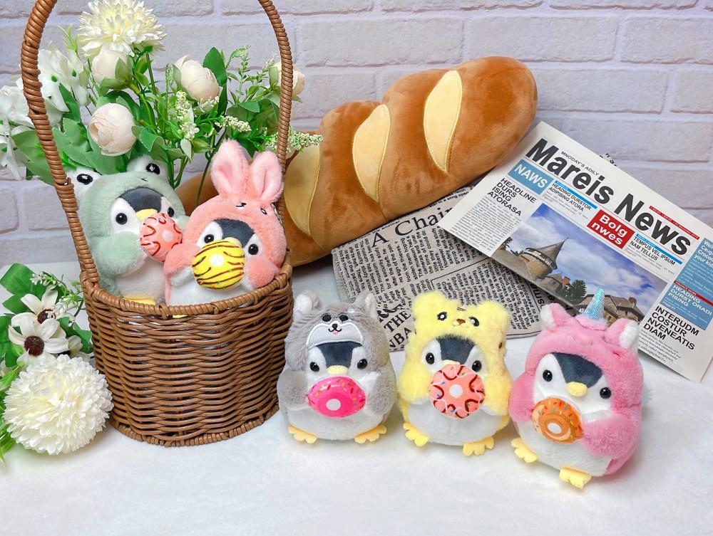 한별토이 도너츠 코스튬 펭귄 인형 키링 키홀더