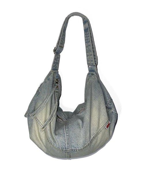 Washed Denim Duffle Bag Washed Blue