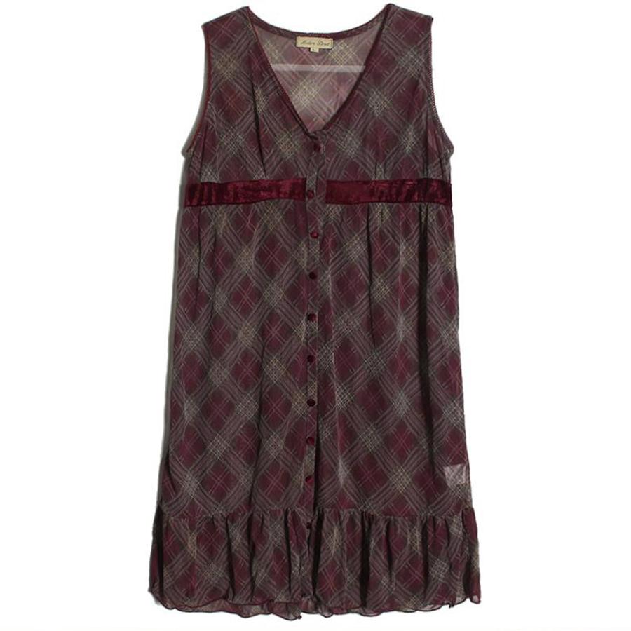 see-through check onepiece