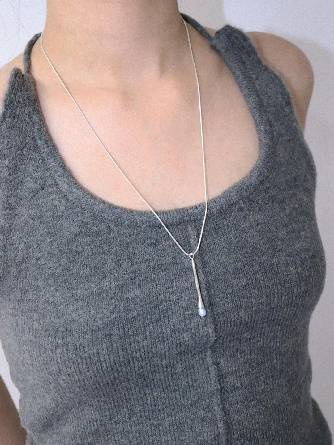 BLUE PEARL DROP NECKLACE