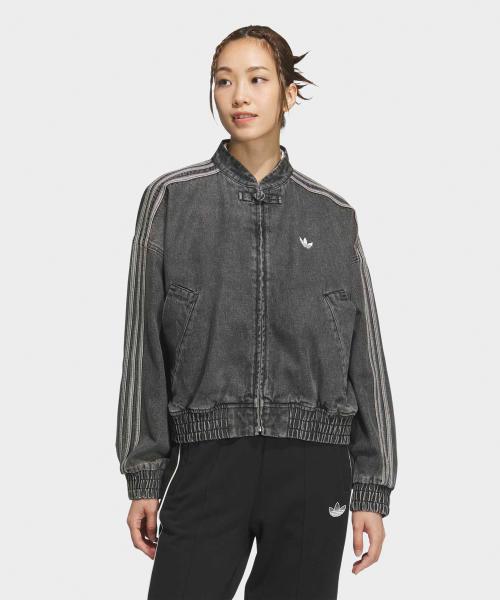 데님 차이나 칼라 트랙탑 - 미드블루 / JY8274