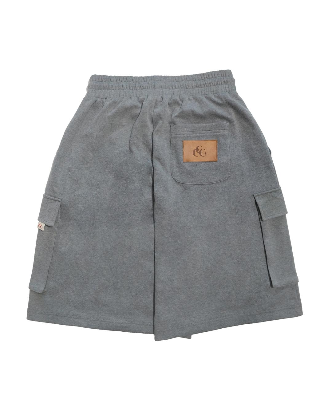 SYMBOL LOGO BERMUDA PANTS ( GREY )