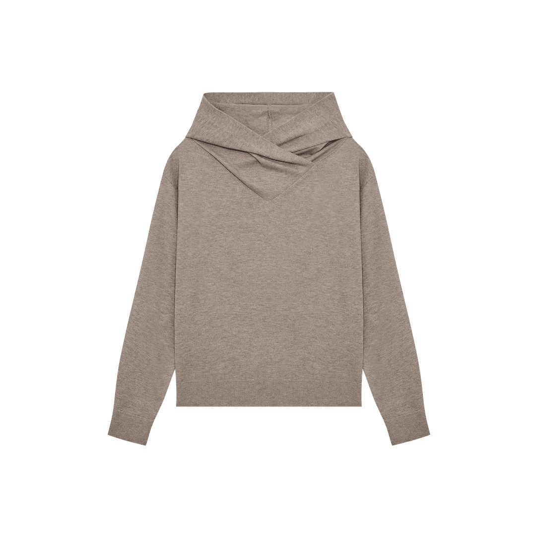 saros knit hooded - Light Brown(1)