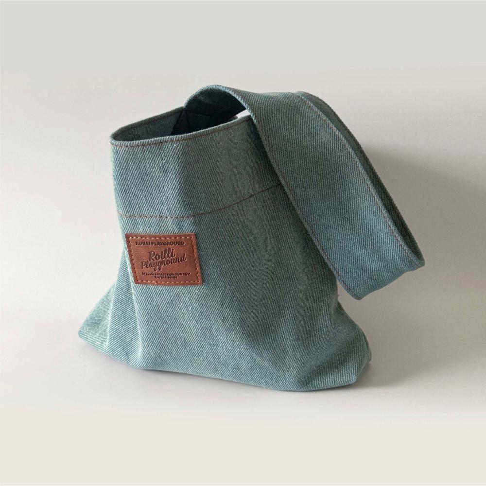 수심 Roilli Vintage Denim Bag 빈티지 데님 에코백 가방 아이패드 토트백