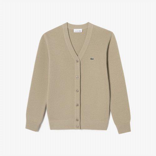 여성 베이직 브이넥 방모 가디건 [베이지]