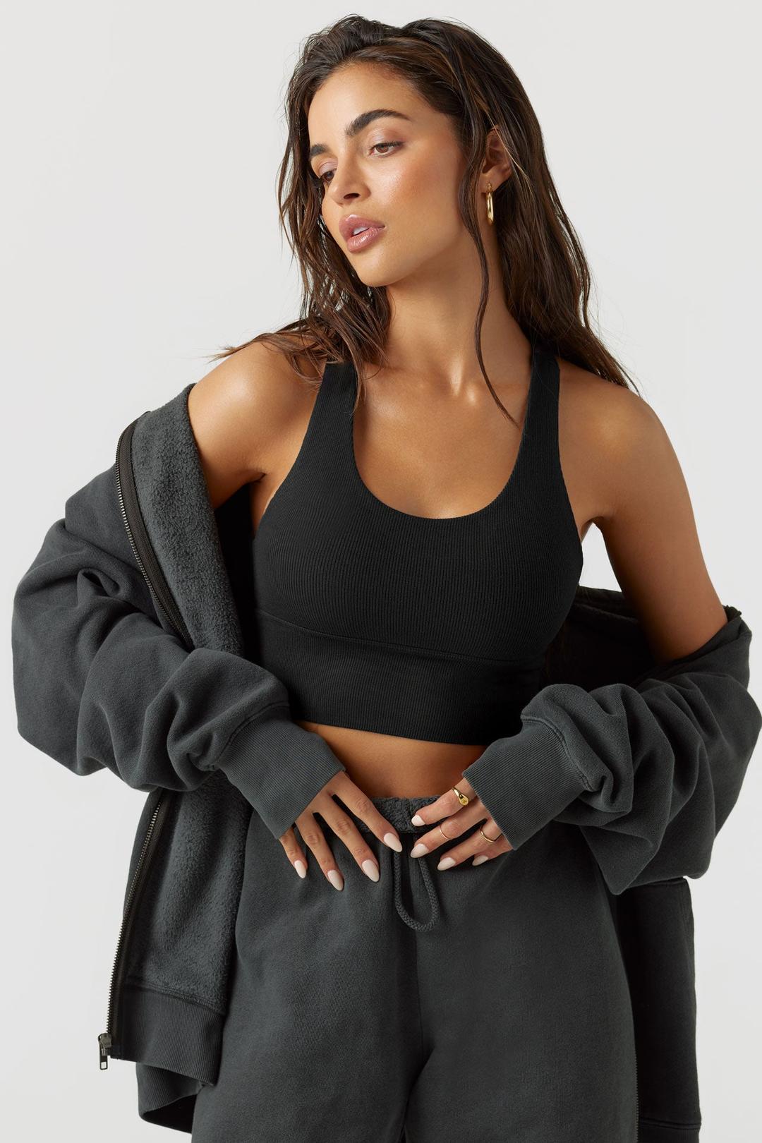 Varsity Tank Bra - Black FlexRib / X/S