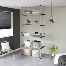 [왕자행거] 왕자 더블기둥4단조절선반_조임식_385-1