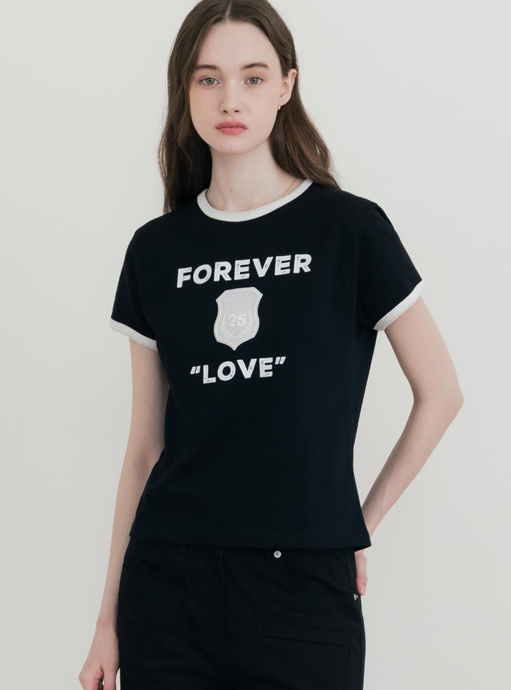 (W) 25'루트 링거 티셔츠 블랙