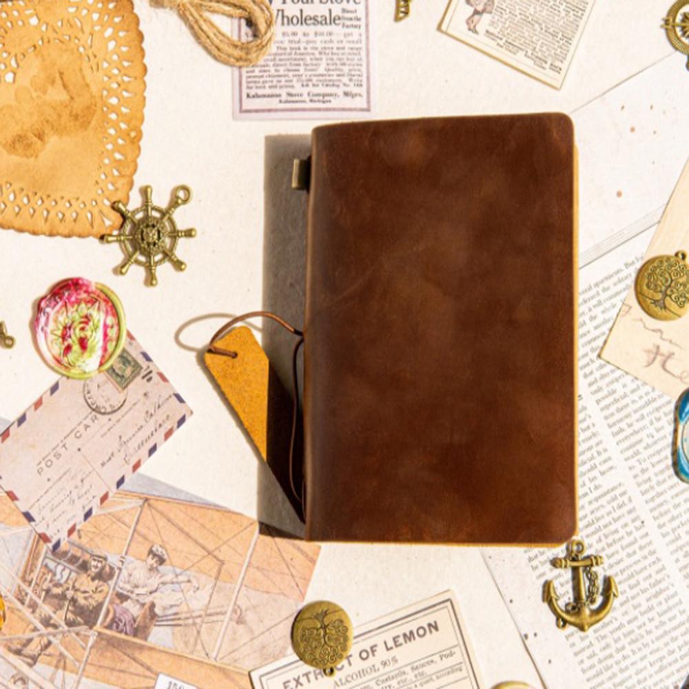 천연가죽 트래블러스노트 오리지널 다크그린