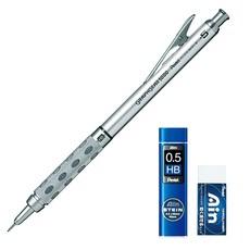 펜텔 그래프 기어 1000 샤프 0.5mm PG1015 + AIN 0.5mm HB 샤프심 + 지우개 세트