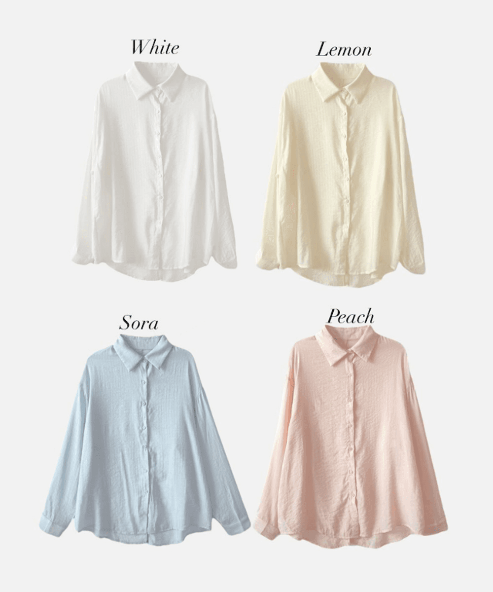 무디배디 [자체제작] 수지 물결 셔츠 (3color)