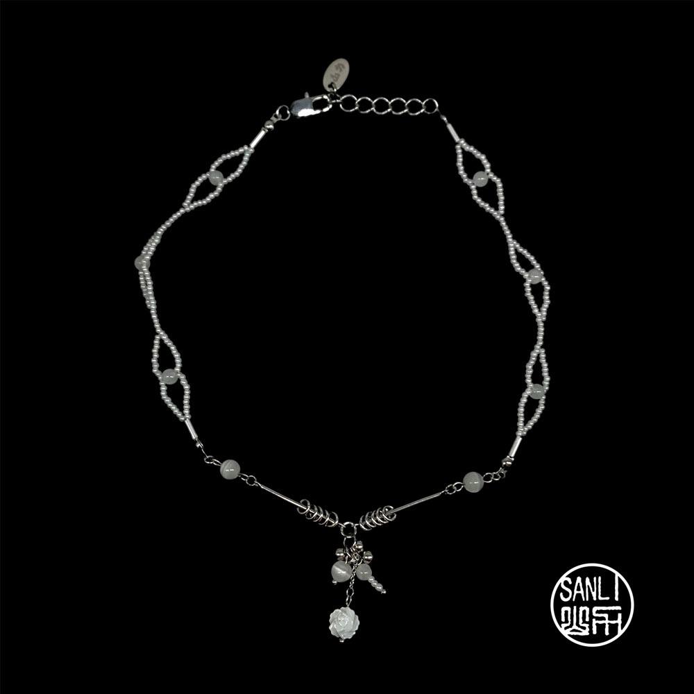 white 111-111 necklace