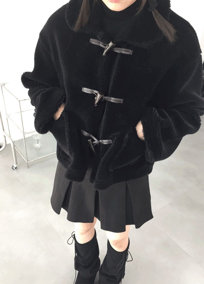 베베 떡볶이 퍼 숏코트 (2colors)