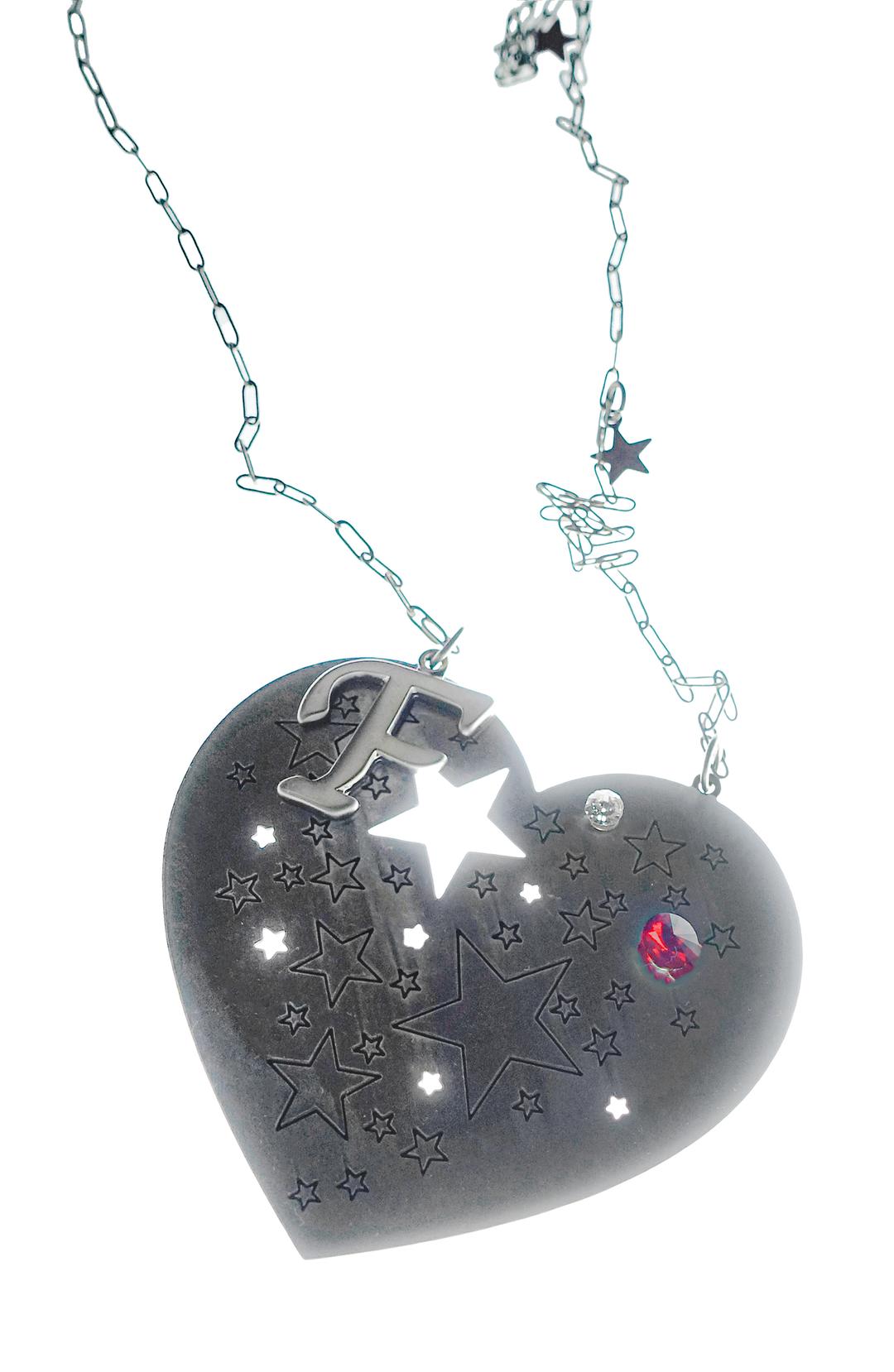 2차★[fa.er.ie] chunky heart dreamy necklace
