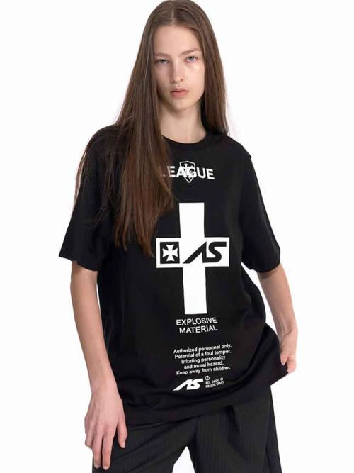 LEAGUE OVERSIZED T-SHIRT (BLACK)