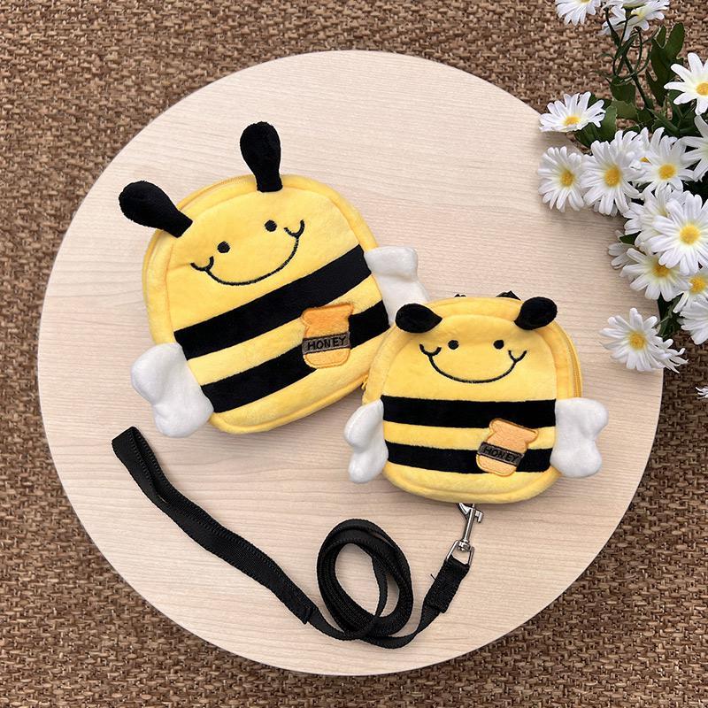 토끼독 꿀벌 하네스 백팩 리드줄 세트 강아지하네스 배낭 S ~ XL