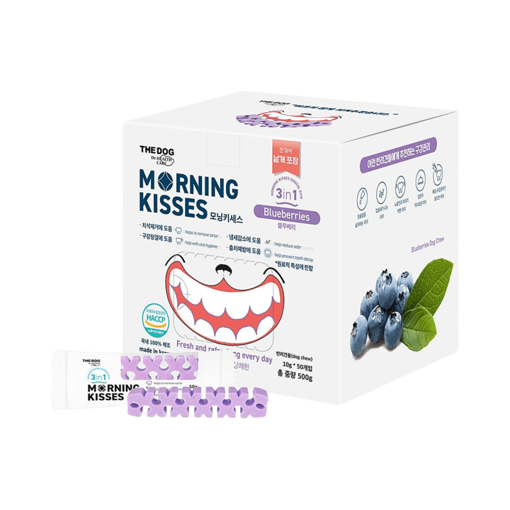 더독 모닝키세스 덴탈껌 블루베리 50개입