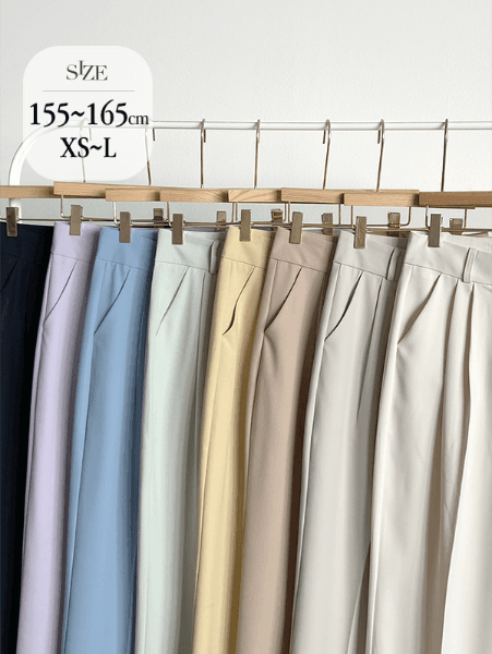 [🔥New7일특가🔥] 썸머 투핀턱 와이드 슬랙스 (8컬러,스판,PT,YKK,기장별)