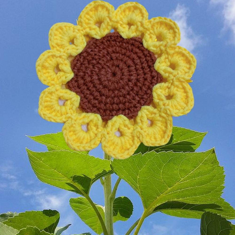 해바라기 티코스터 손뜨개 핸드메이드 컵받침