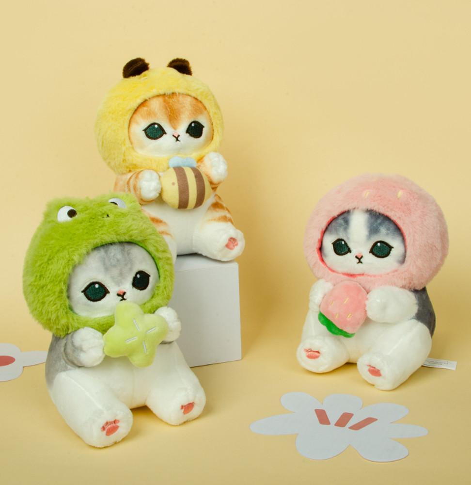 꿀벌 딸기 개구리 고양이 인형 23cm 모프샌드 mofusand 모후샌드 3종
