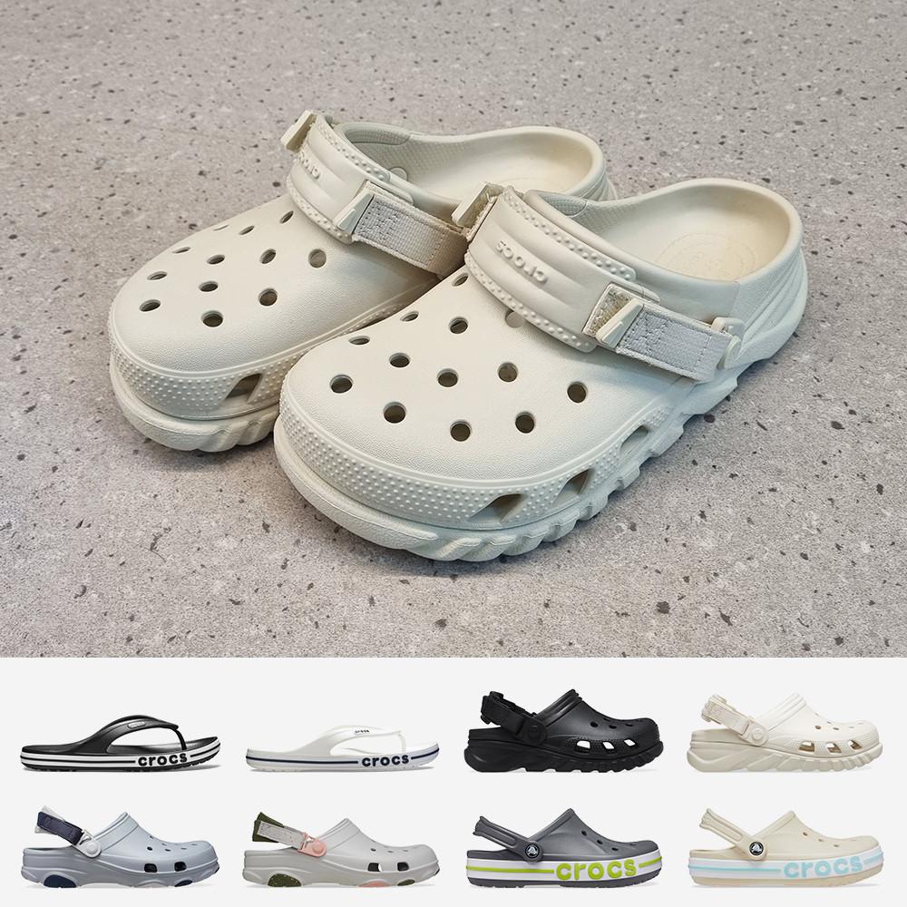 크록스 슬리퍼 바야밴드 플립 듀엣맥스 2 올터레인 클로그 샌들 여름 여자 남자 사무실 학교