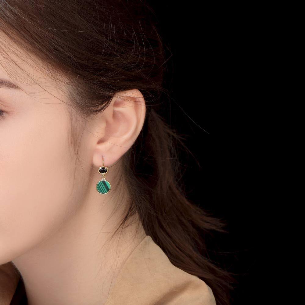 블랙 발란스 말라카이트 이어링