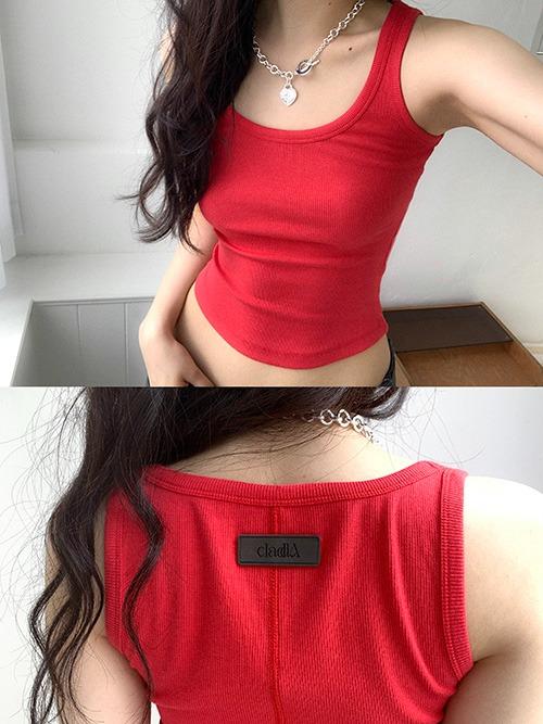 [CLaddA] essential sleeveless, vintage red