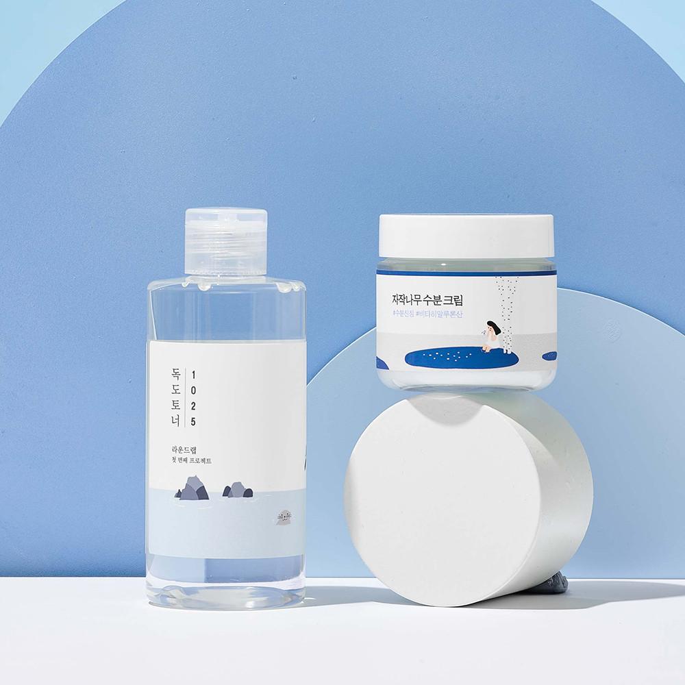 [단독]라운드랩 1025 독도 토너 200ml X 자작나무 수분 크림 80ml 2종 세트