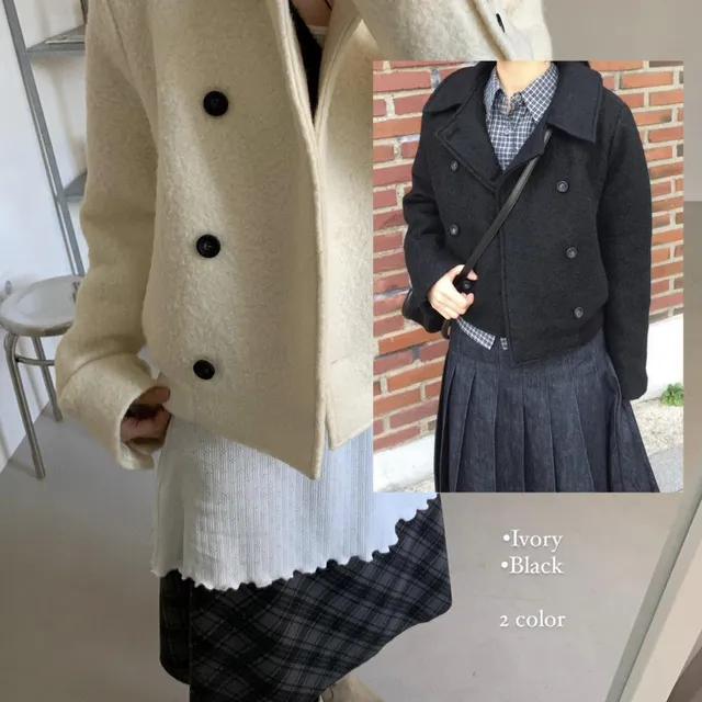 울 더블 버튼 카라 점퍼 [2col]