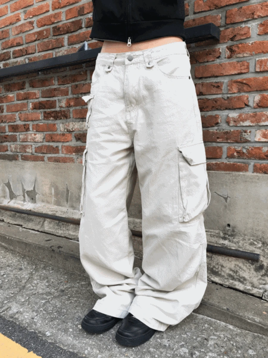 [ 핏보장 ] 포켓 카코 와이드팬츠