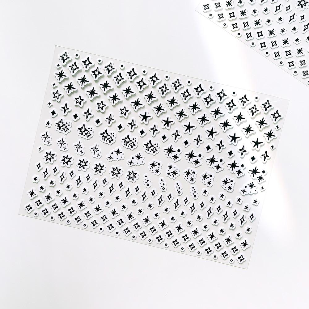 반짝이 블랙 라인 씰스티커