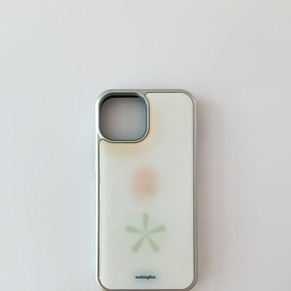 blurry flowers (yellowish green)  - epoxy/glass