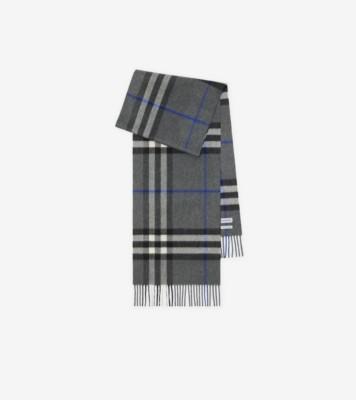 チェック カシミアスカーフ (マールボログレー) | Burberry®公式サイト